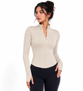 Slim-Fit High-Neck Zip-Up Sports Jacket