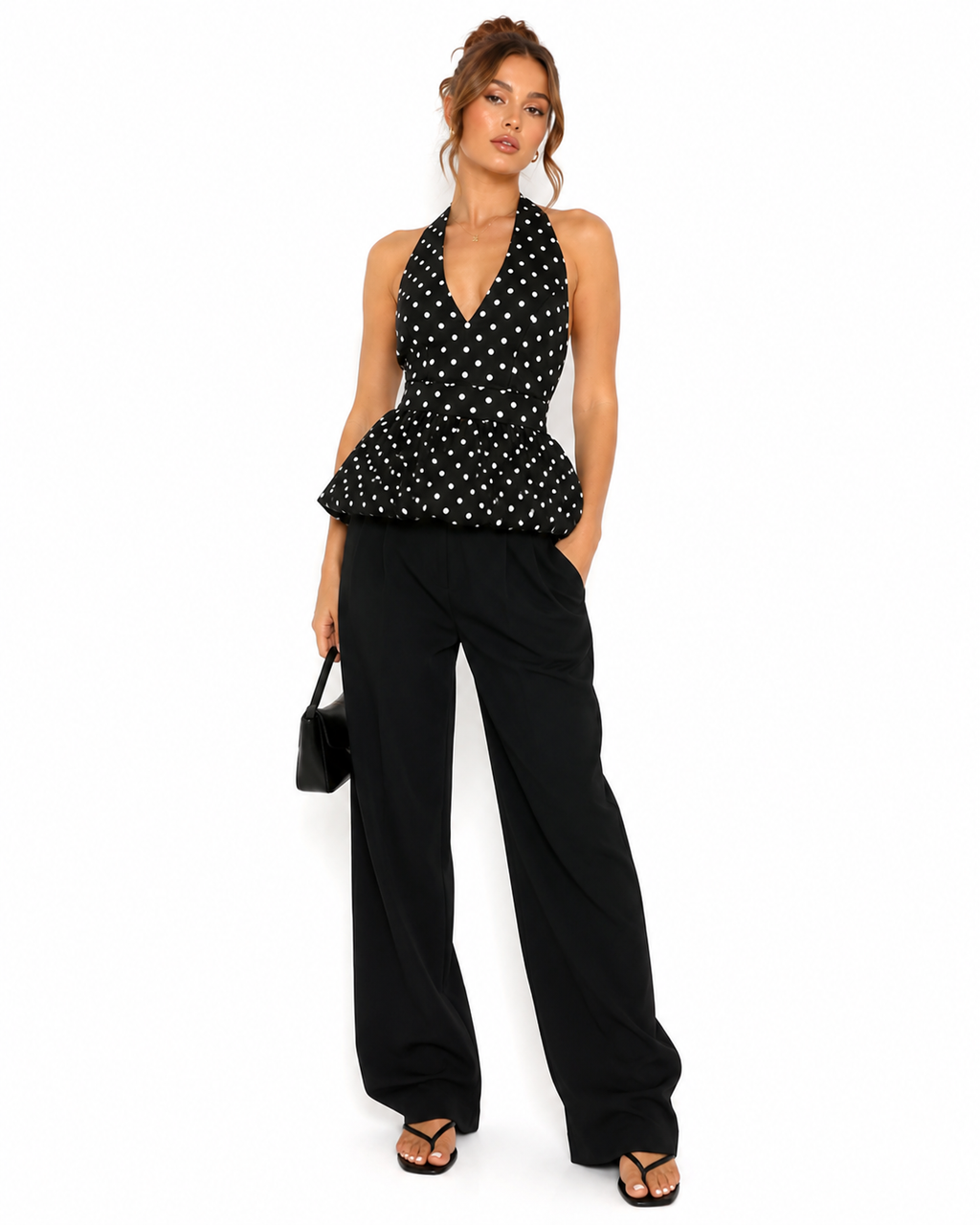 Monroe Polka Halter Top