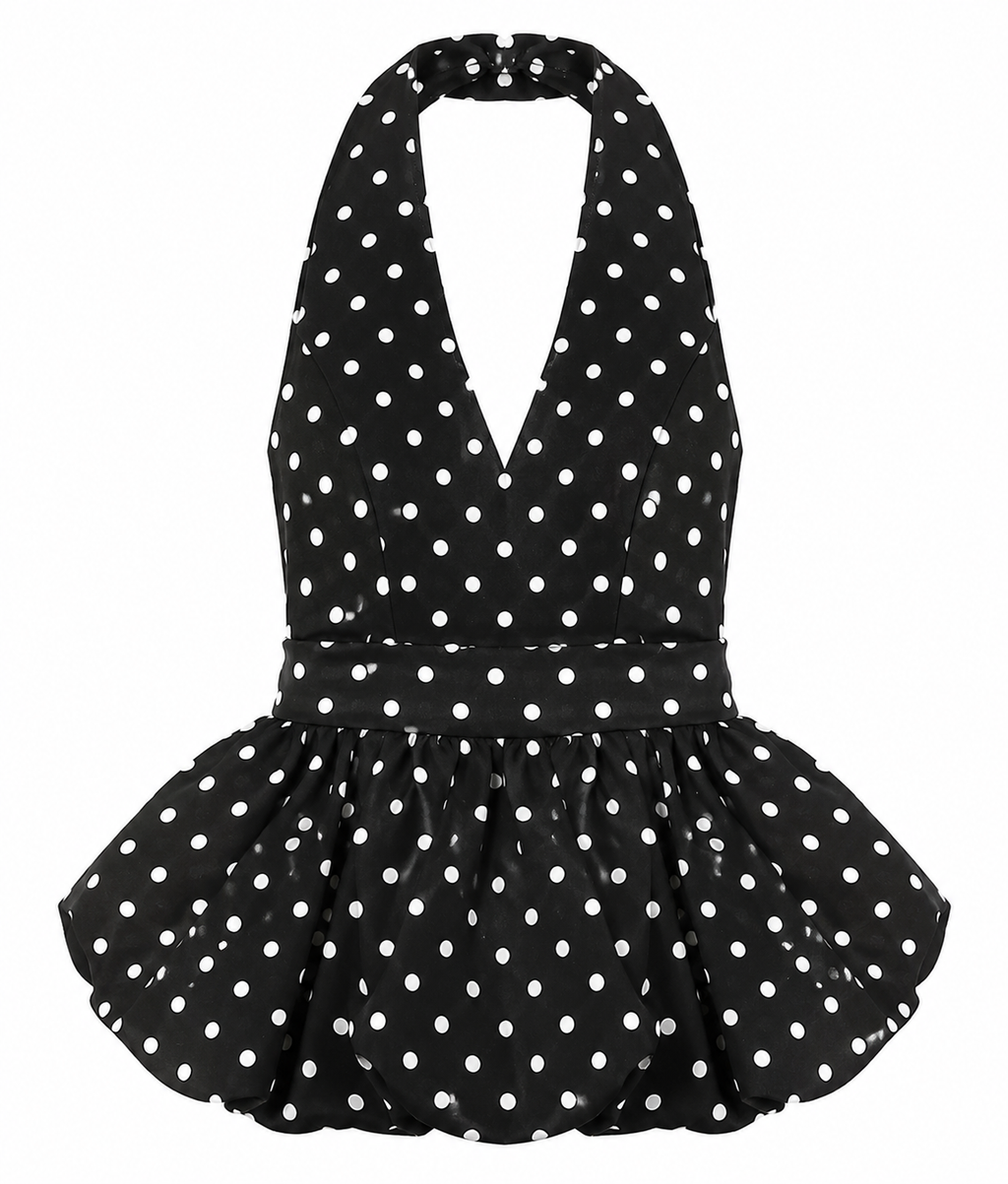 Monroe Polka Halter Top