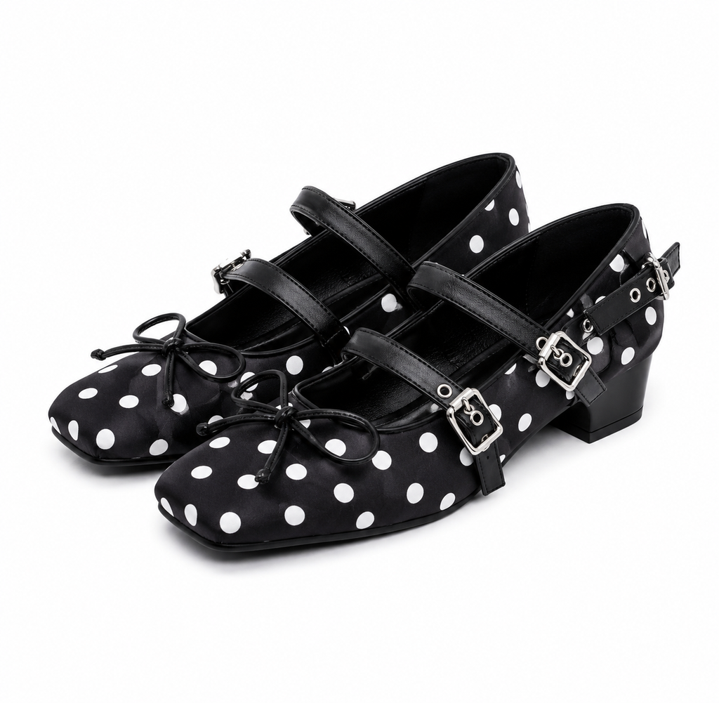 Luna Polka Mary Jane Flats