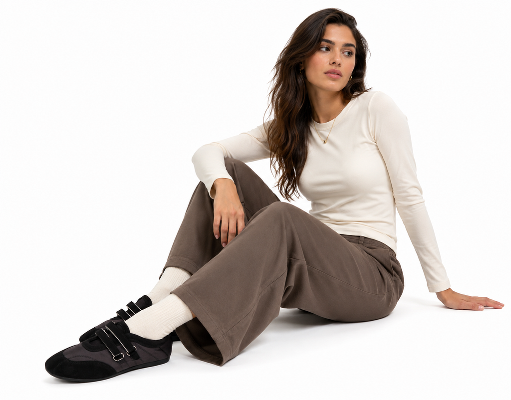Fashion Shallow Loafers with Buckle Strap