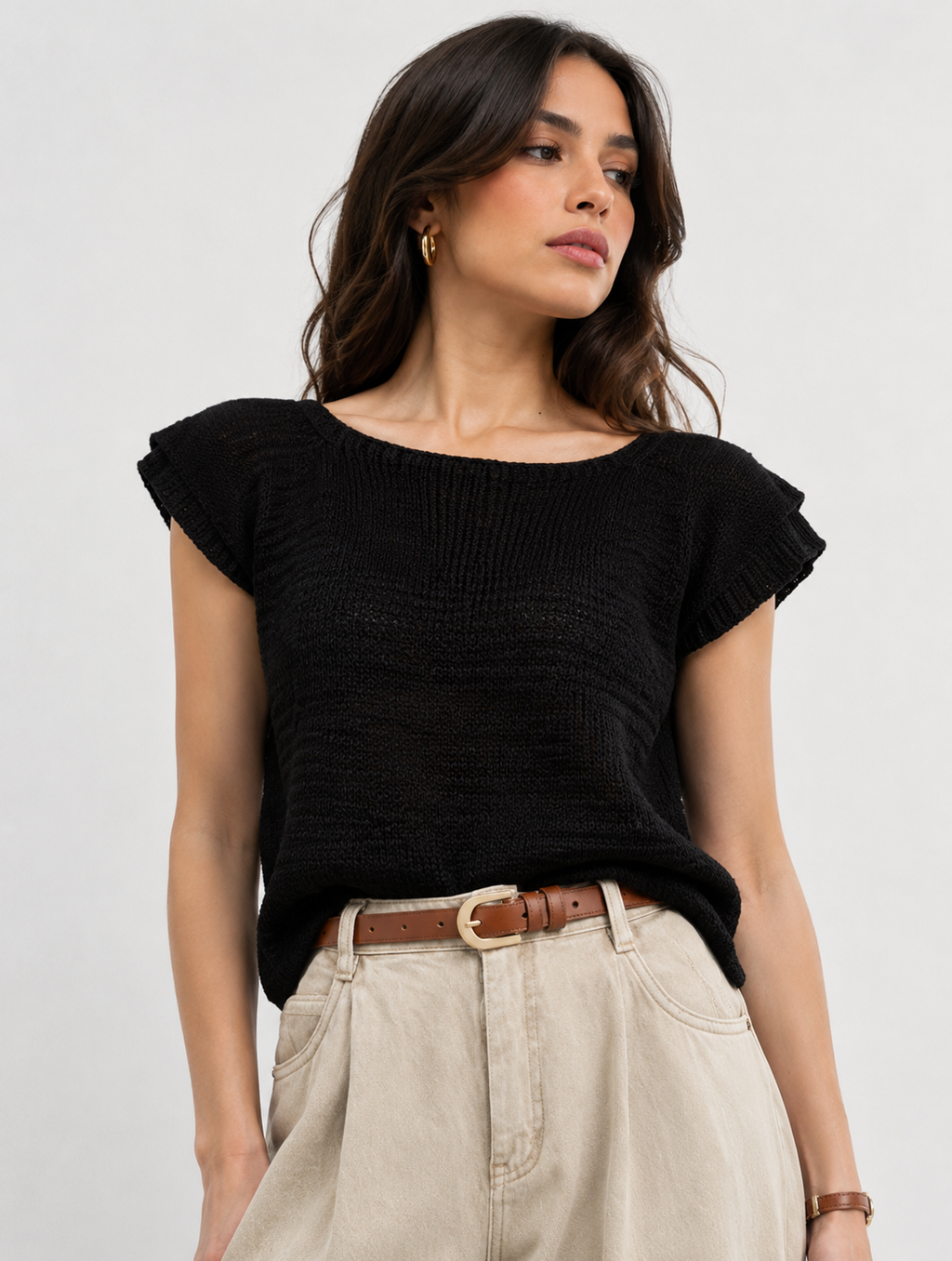 Classic Gold Buckle Slim Belt