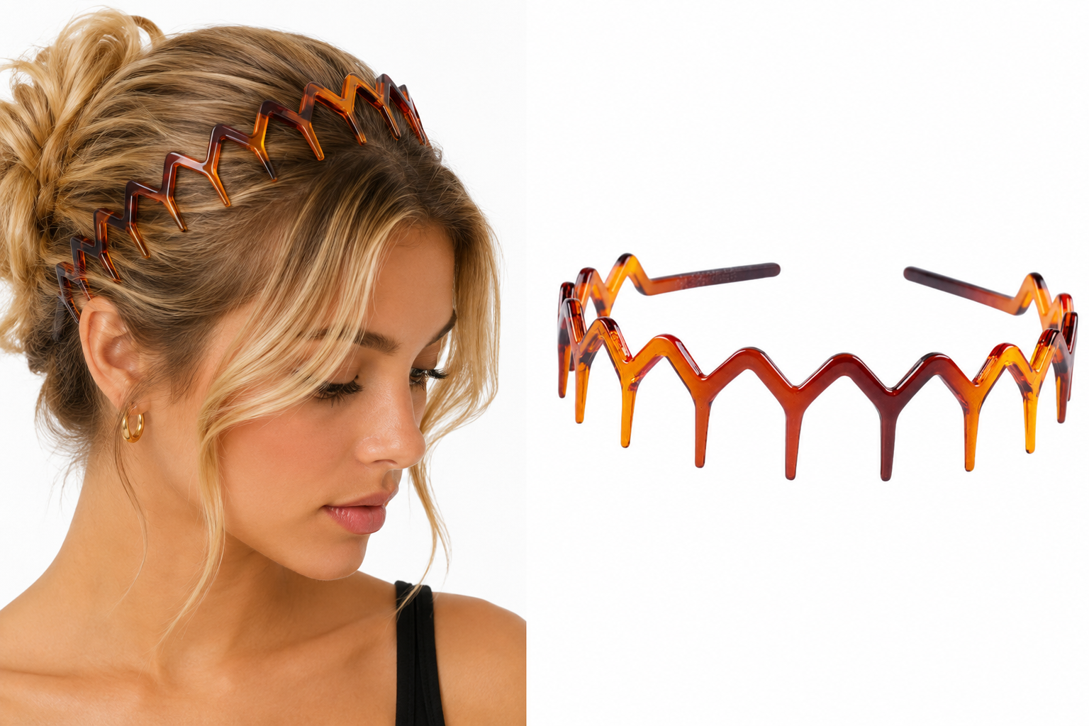 Fashion Acetate Headband  BLOND HAVANA Color Matching Hair Band Wide Headband Women Girls Hair Accessories