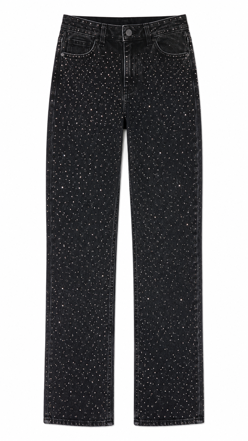 Starlight Rhinestone Wide-Leg Jeans
