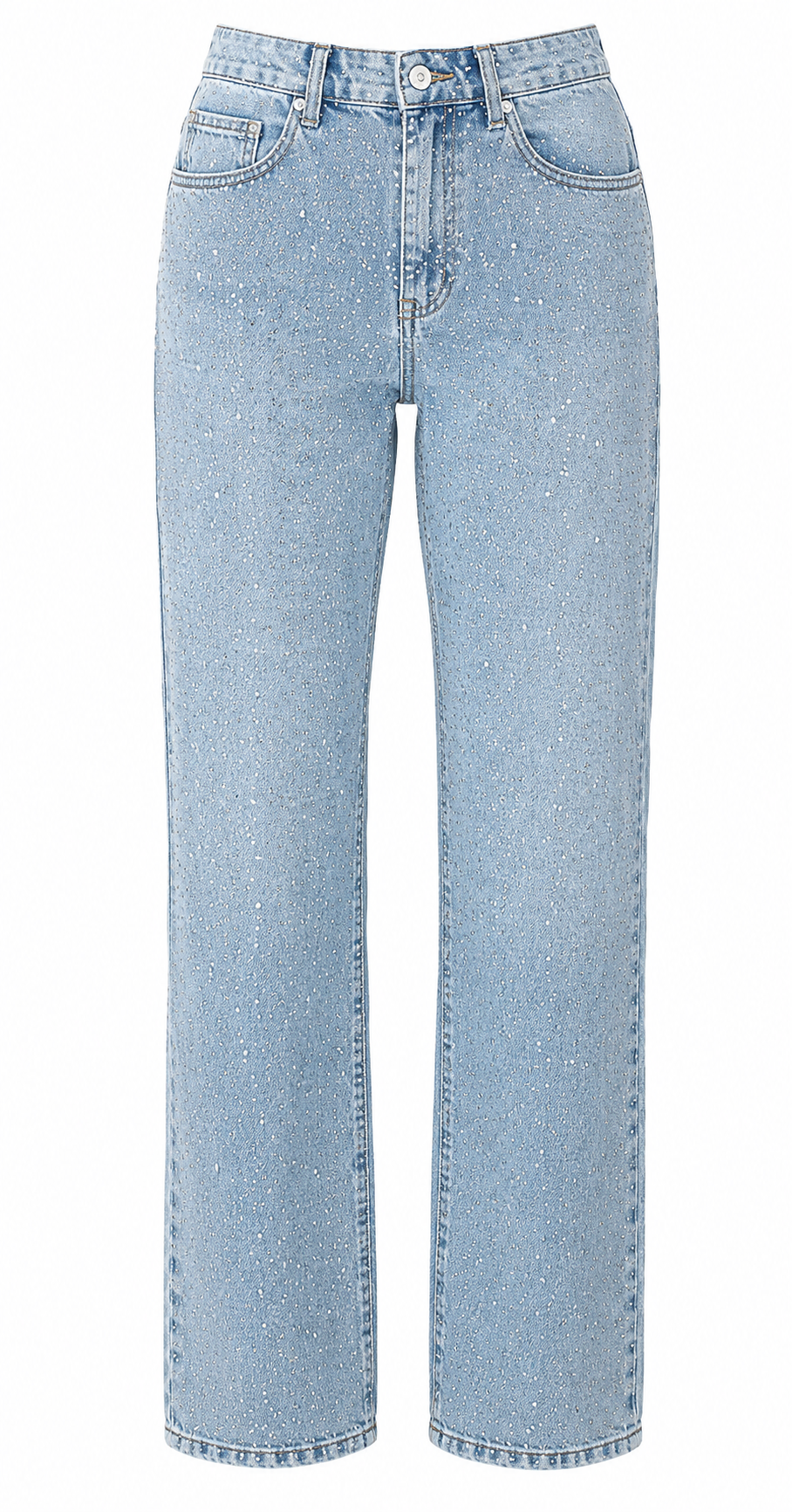 Starlight Rhinestone Wide-Leg Jeans