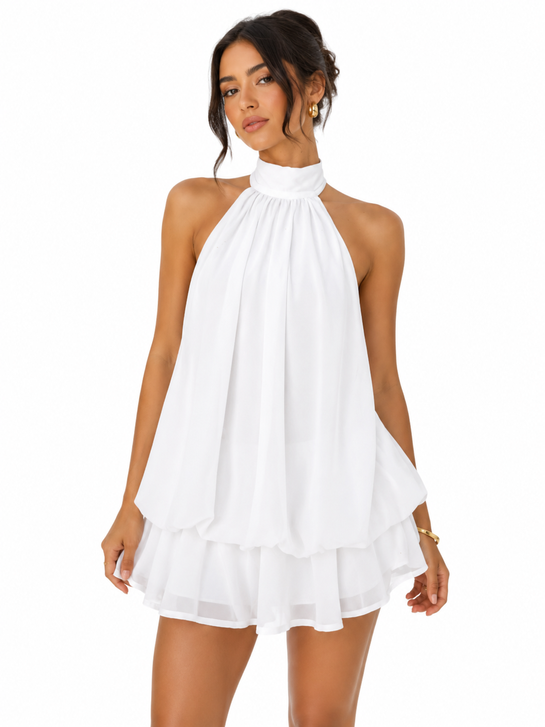 Seraphina Halter Chiffon Mini Dress