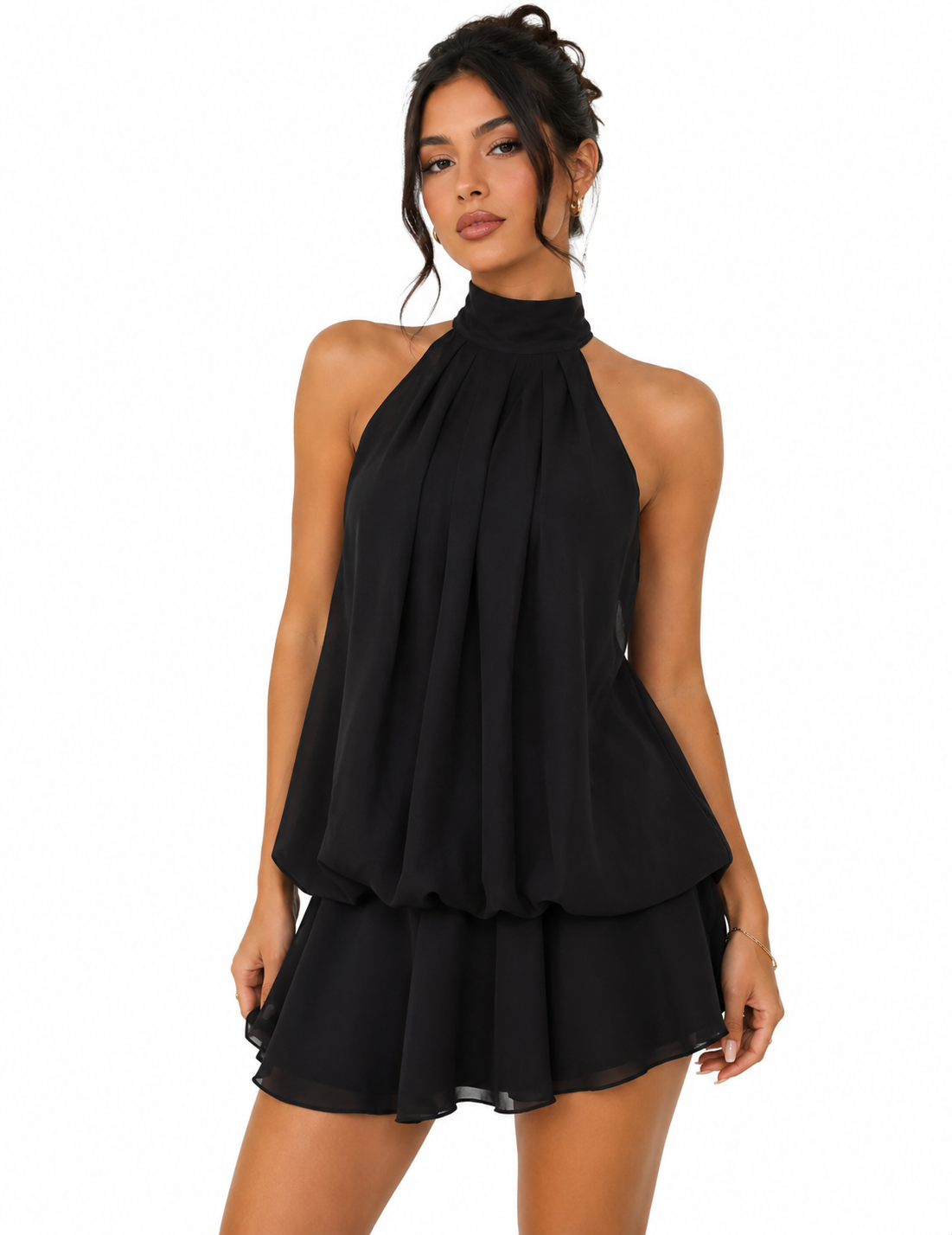 Seraphina Halter Chiffon Mini Dress