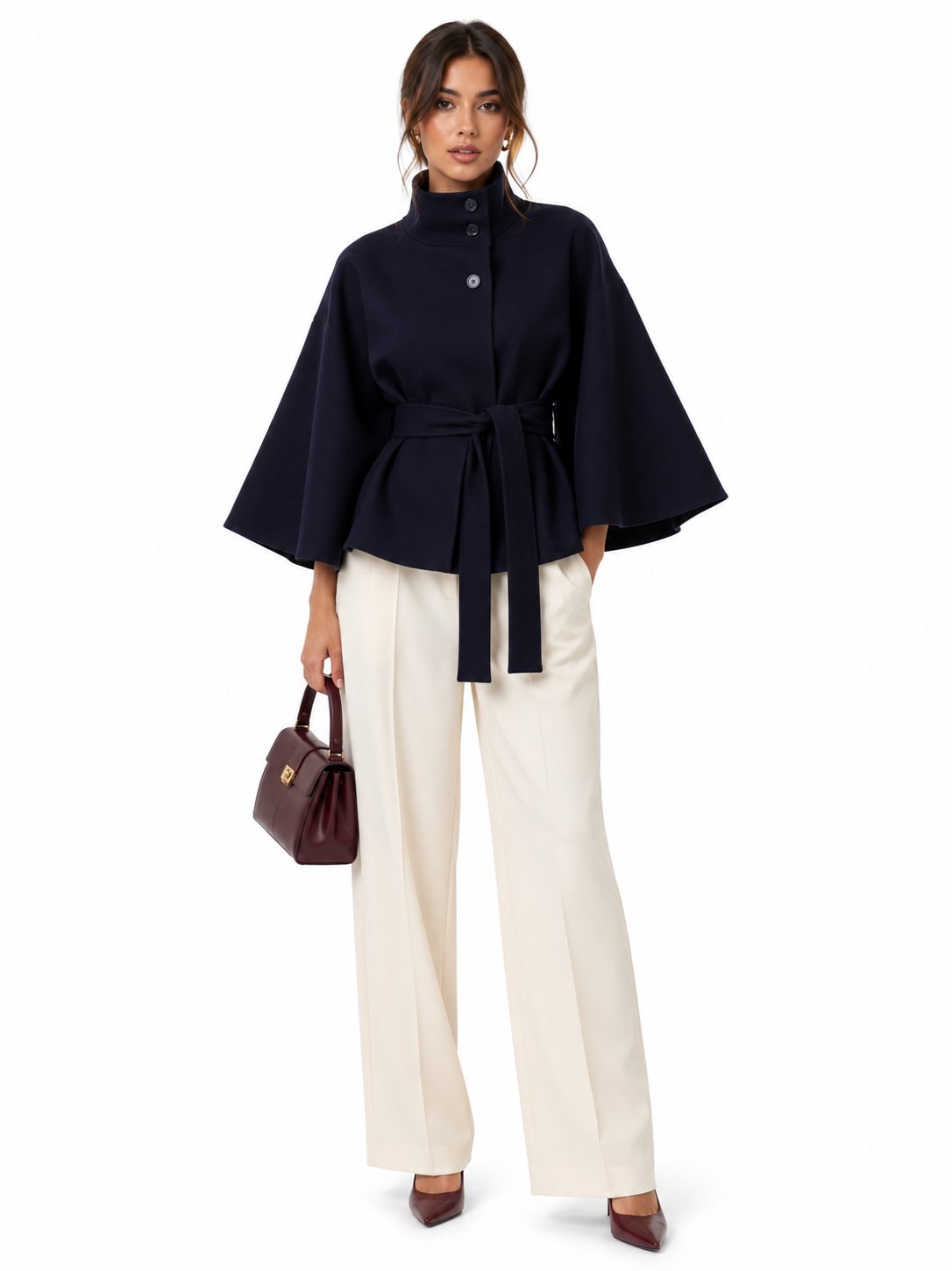 Victoria Belted Cape Jacket