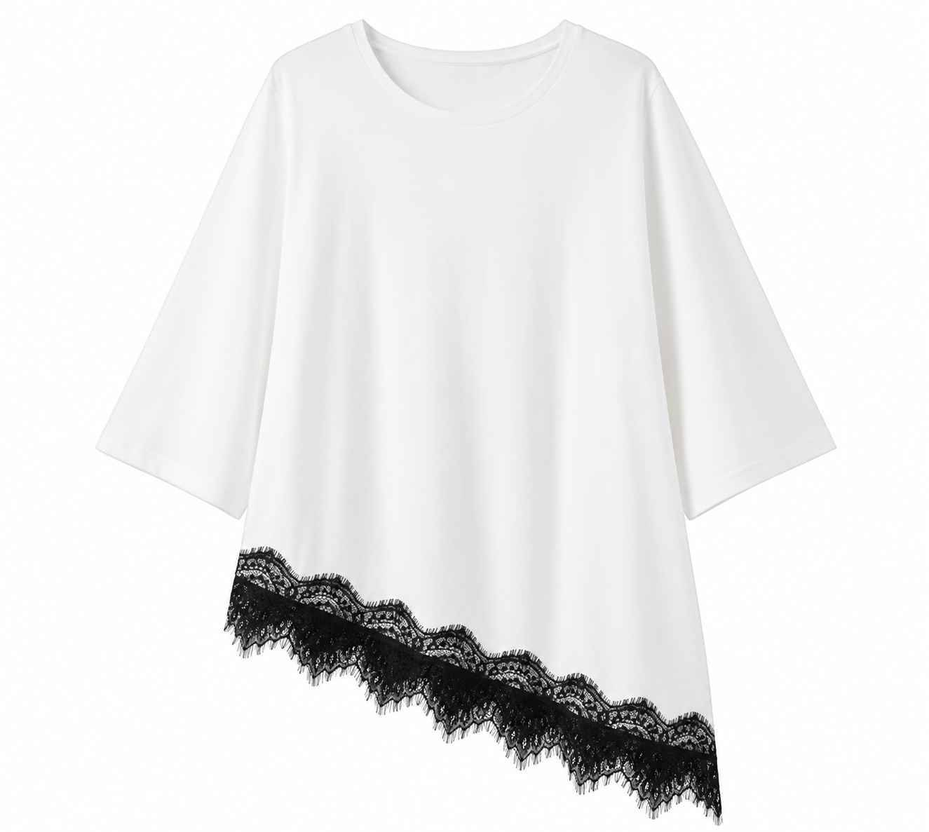 2026 Summer New Arrival Women's Oversized Ruffle Print Leopard Print Padded Lacing Loose Fit T-Shirt