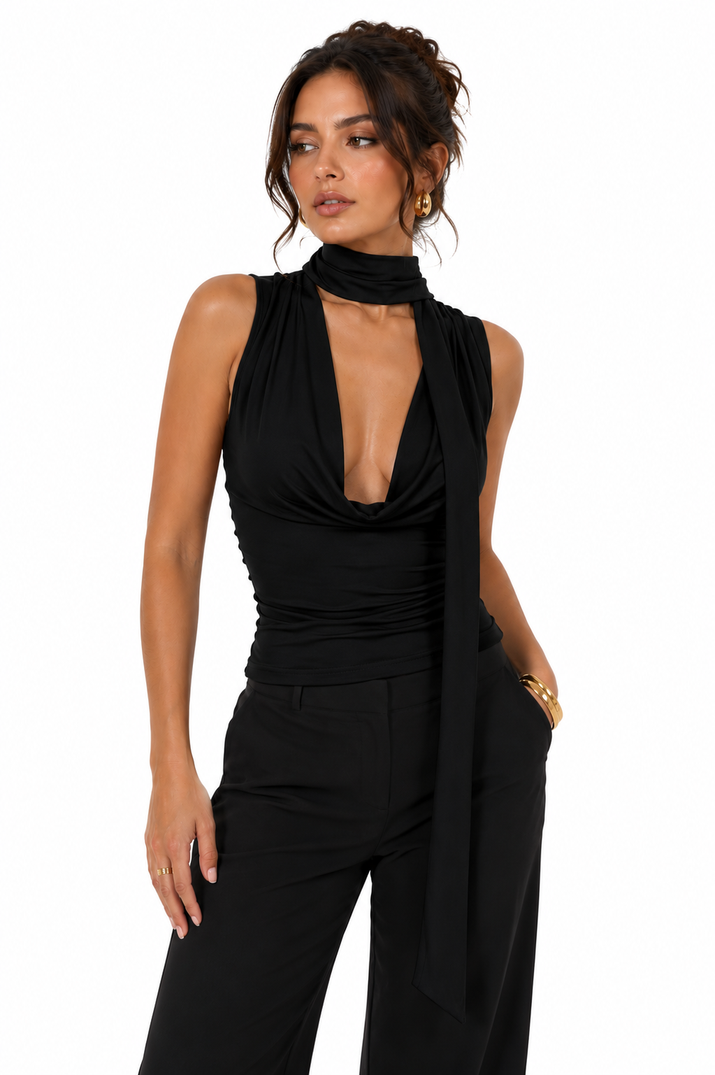 Scarlett Drape Scarf Top