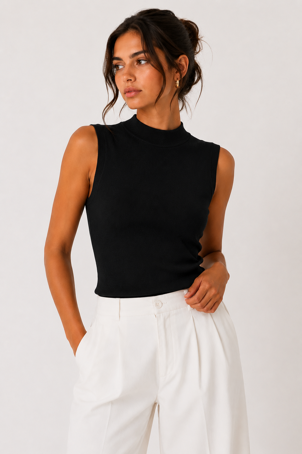The Avery Mock Neck Tank