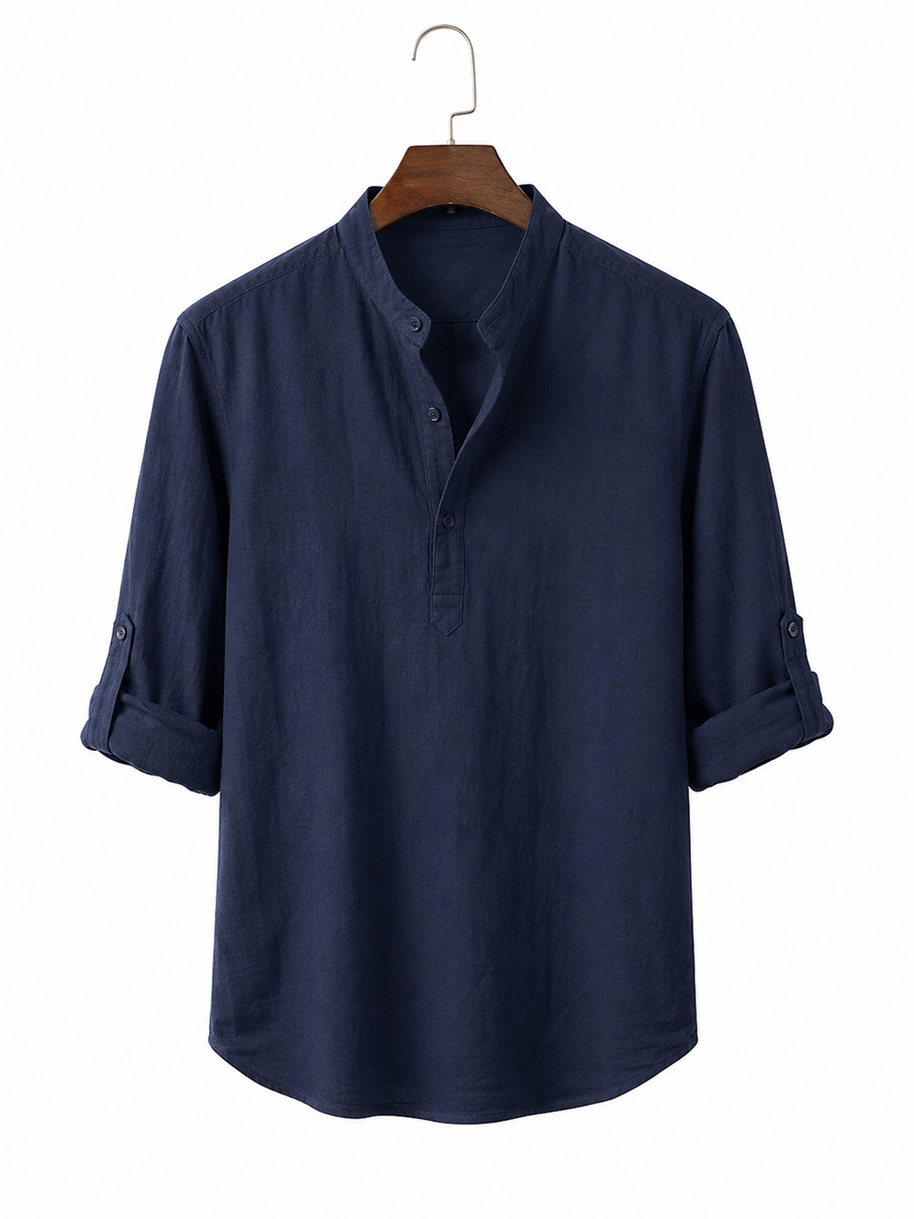 Classic Linen Henley Shirt