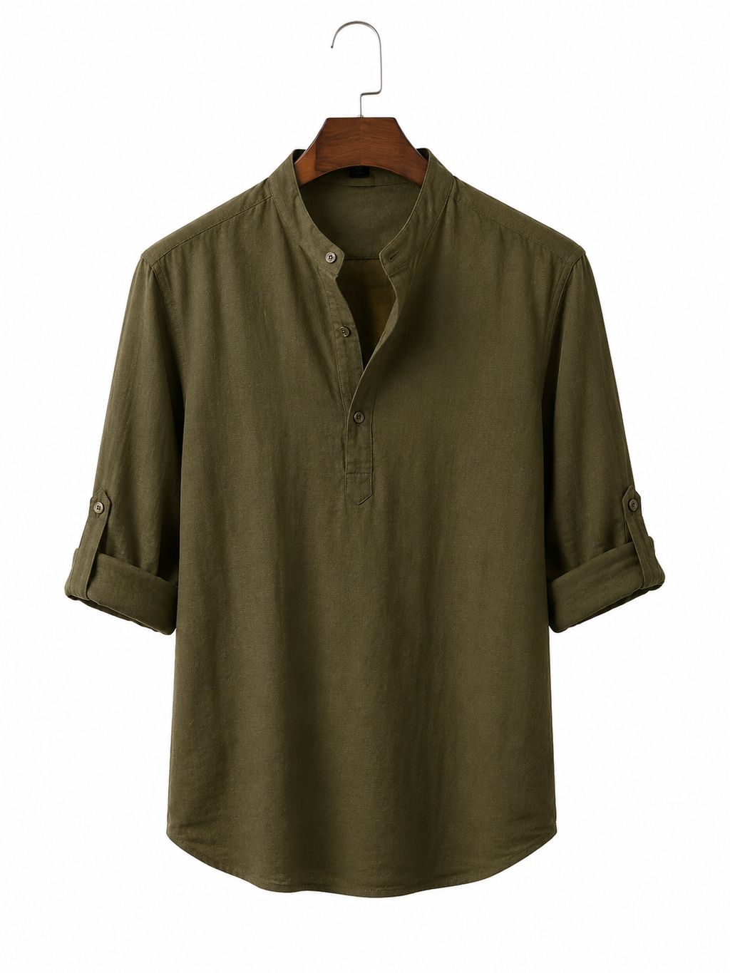 Classic Linen Henley Shirt