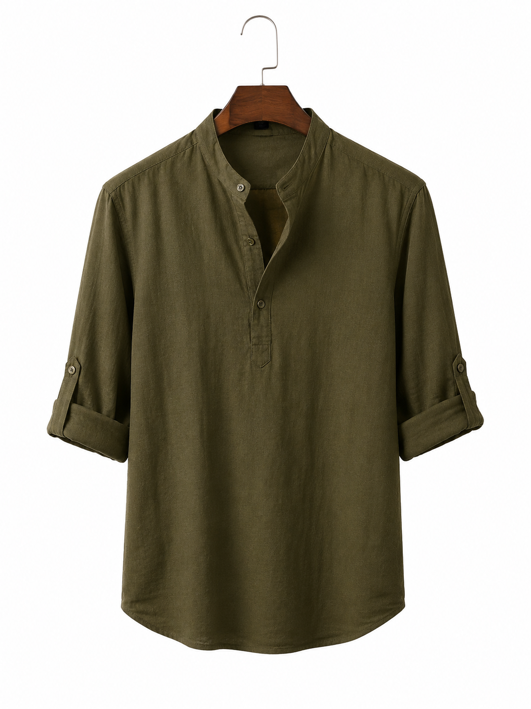Classic Linen Henley Shirt