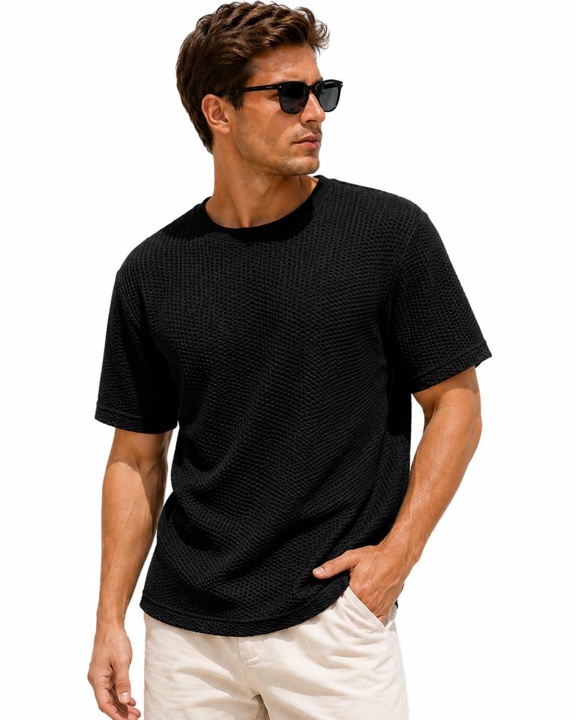 Men's Breathable Summer Knit T-Shirt