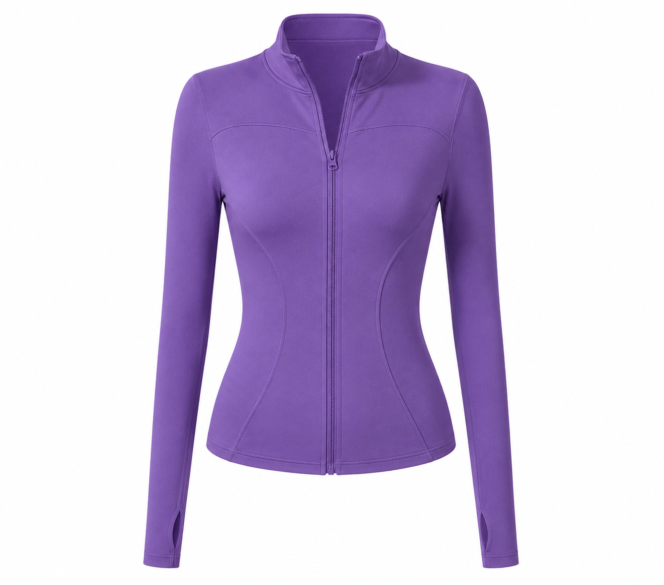Slim-Fit High-Neck Zip-Up Sports Jacket