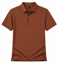 Men's Textured Short Sleeve Polo Shirt