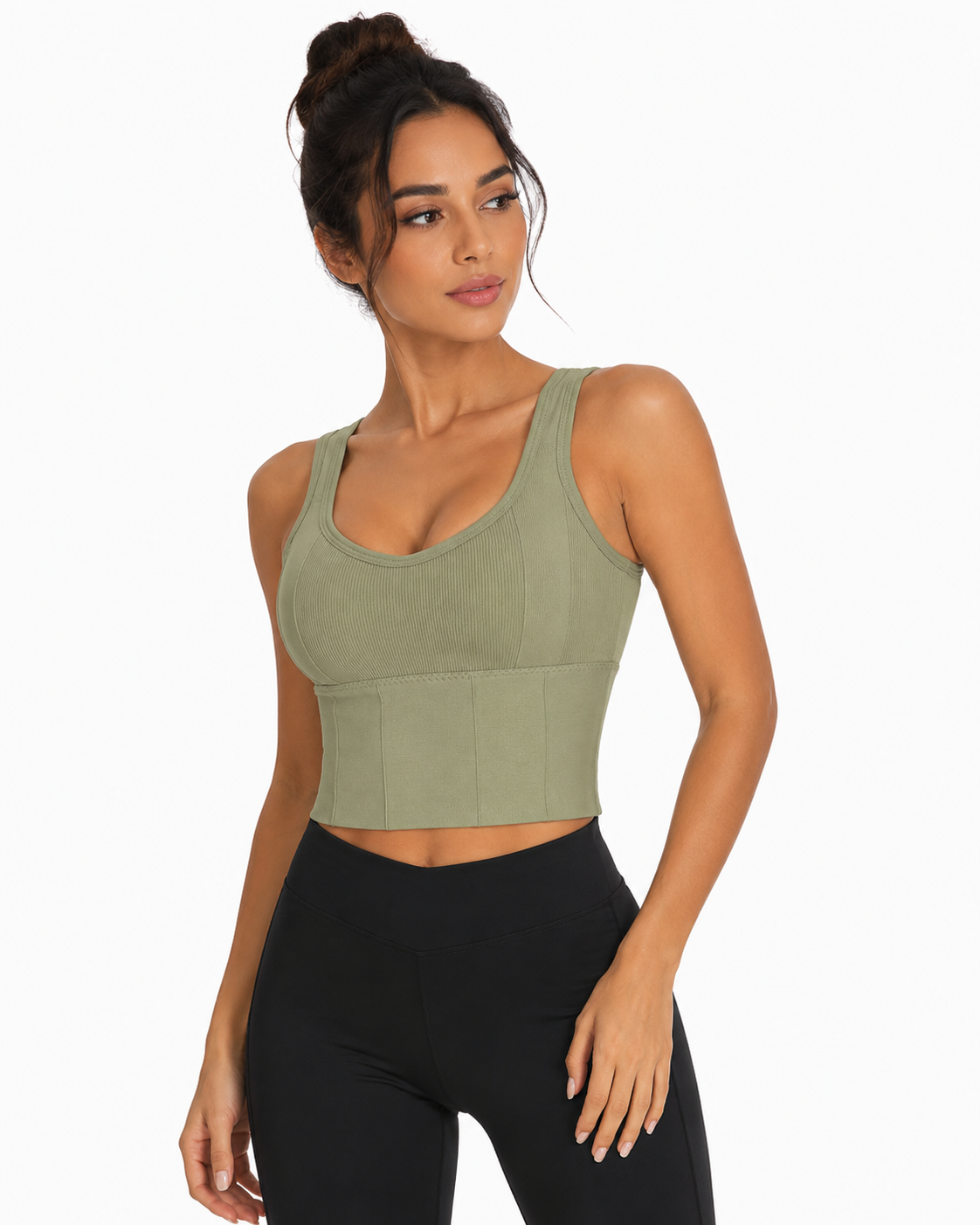SculptFit Ribbed Support Tank