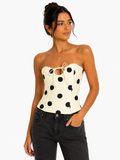 Monroe Polka Dot Corset Top