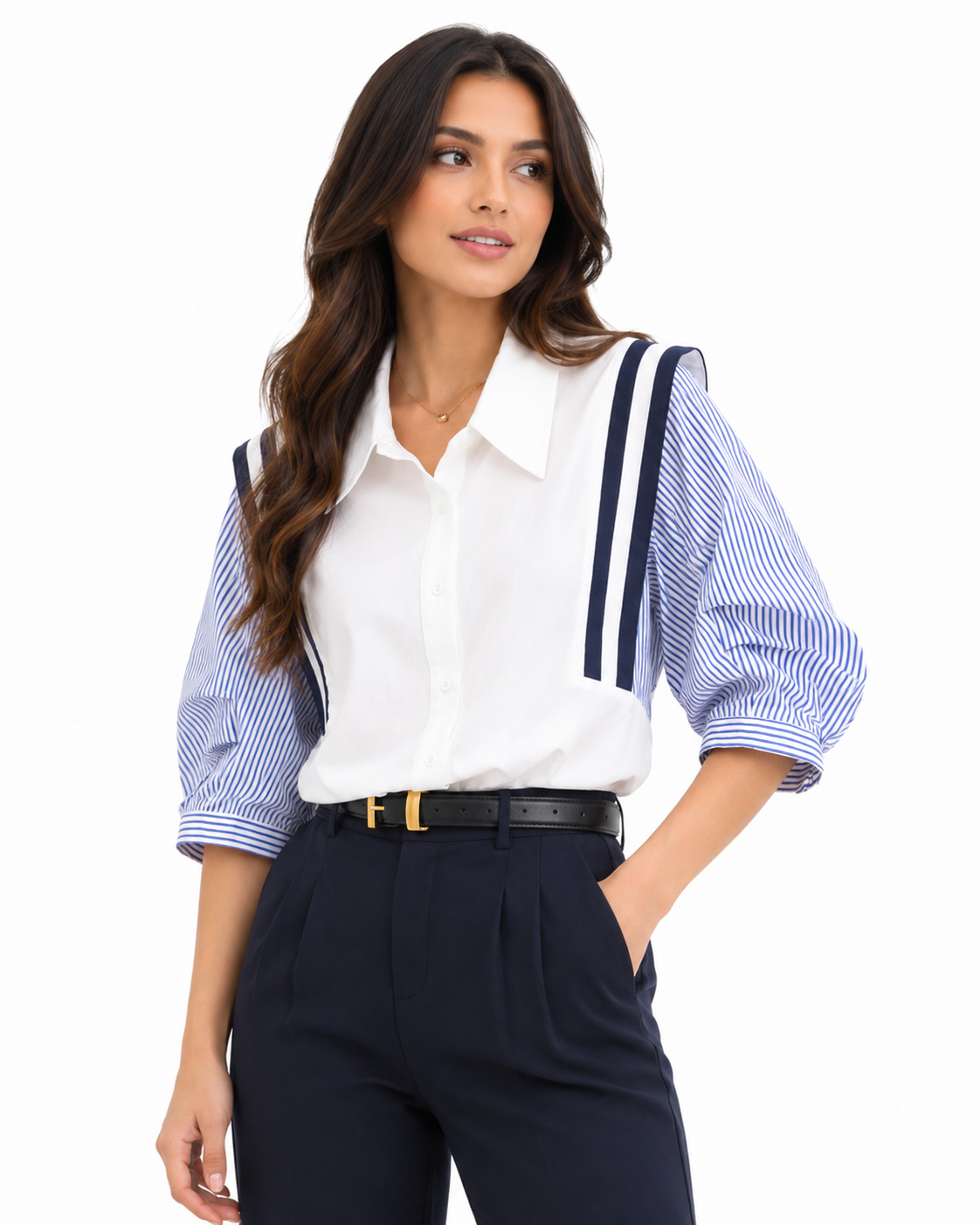Marina Striped Elegance Blouse