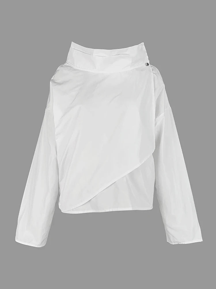 Noir Wrap High Neck Pullover