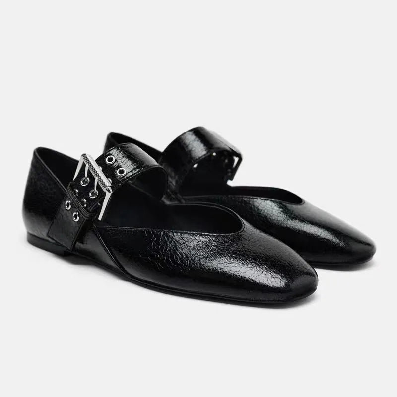 Denim Luxe Mary Jane Flats