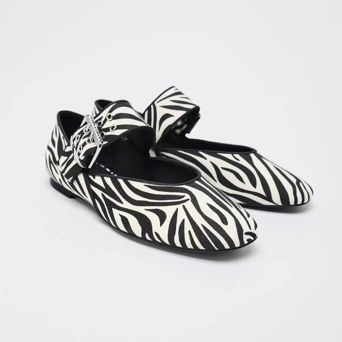 Denim Luxe Mary Jane Flats