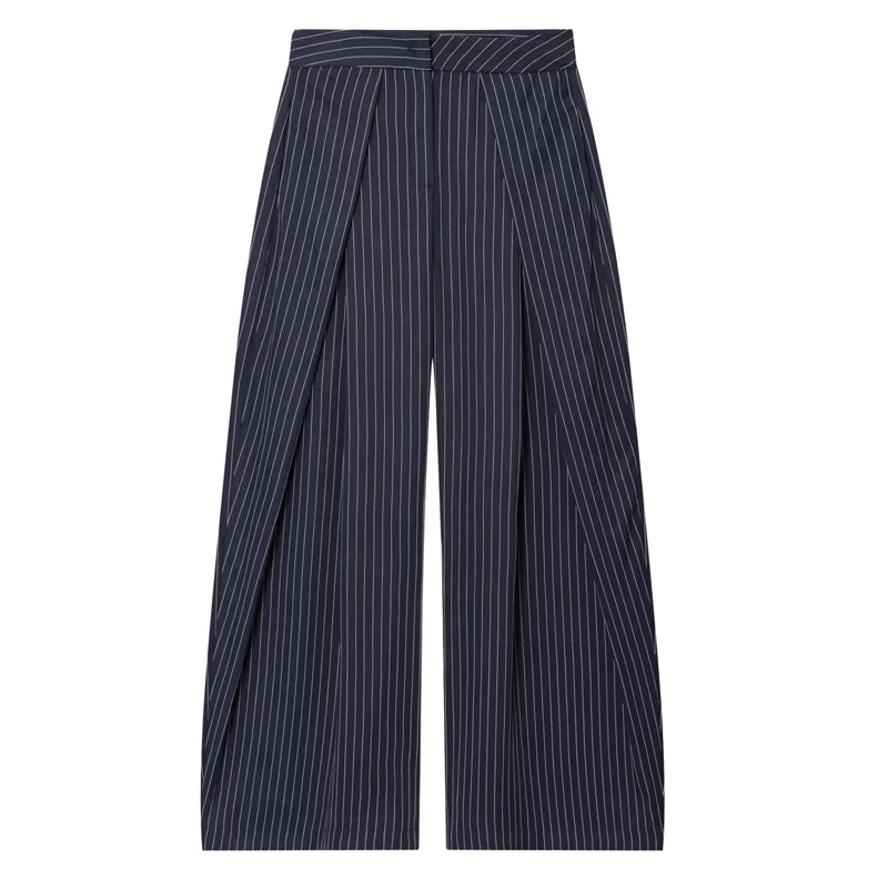 Monroe Wide-Leg Pleated Pants