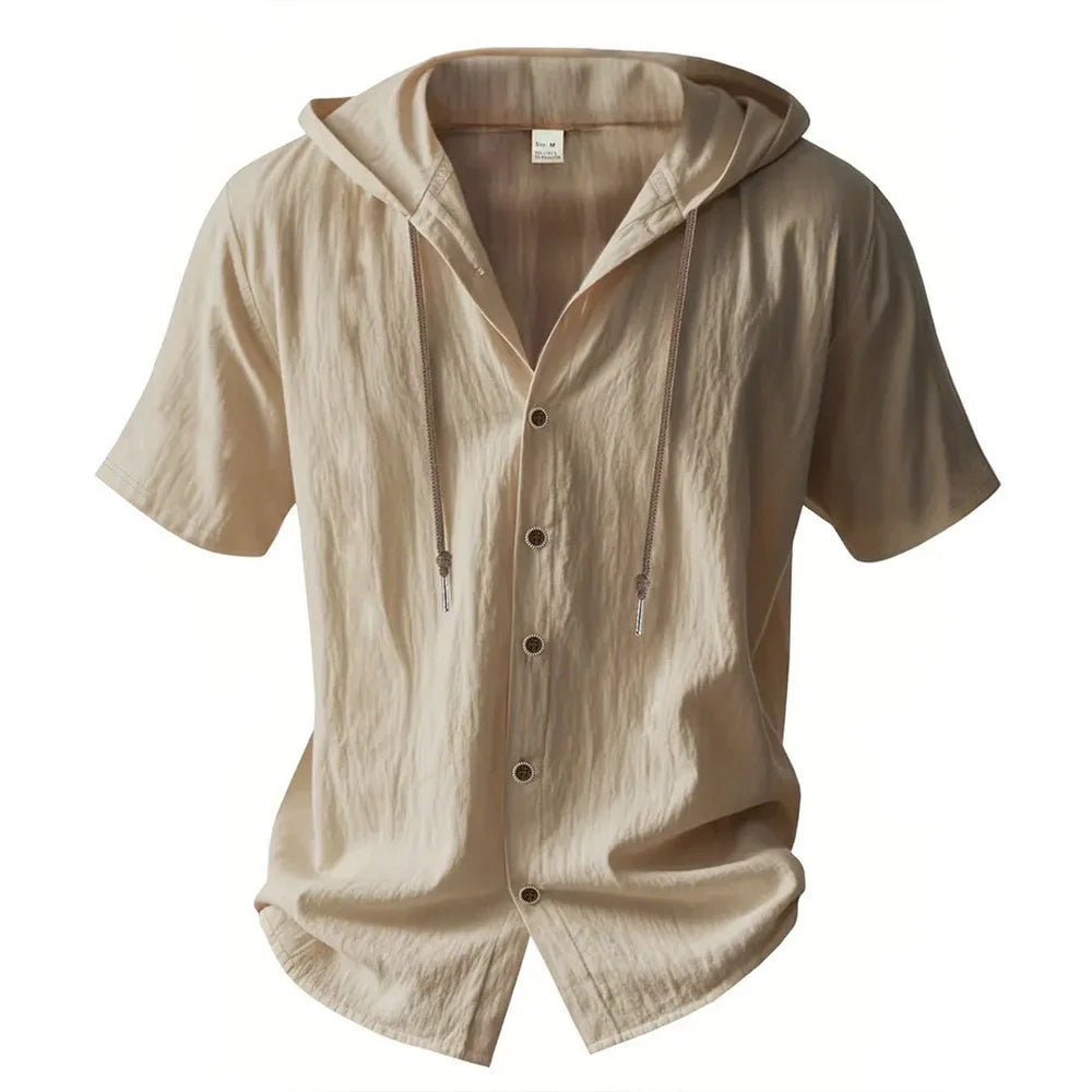 Linen Hooded Summer Shirt