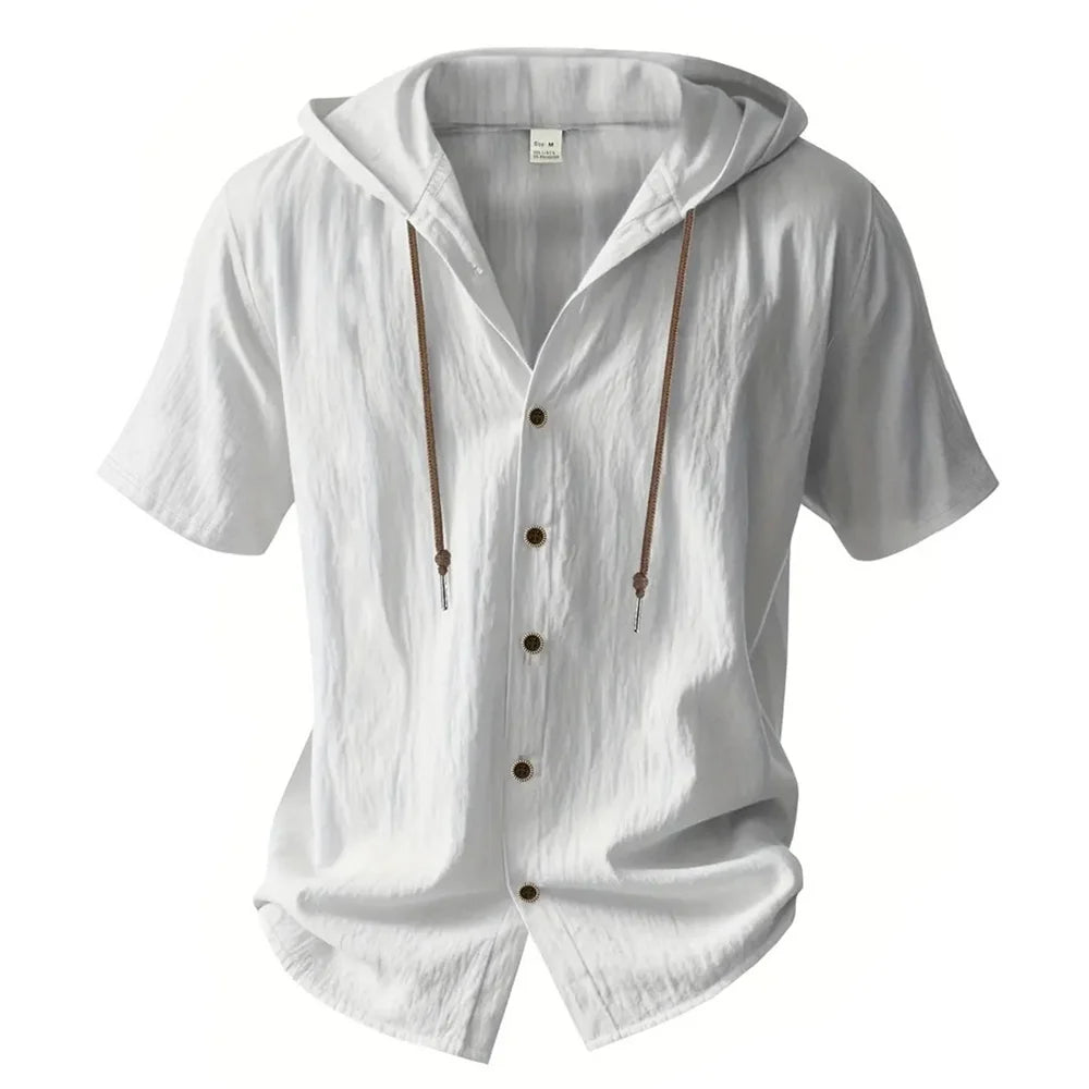 Linen Hooded Summer Shirt