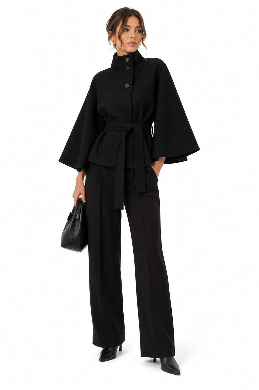 Victoria Belted Cape Jacket