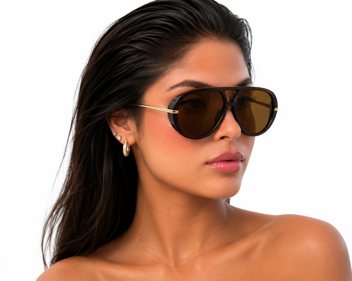 Crimson Aviator Sunglasses