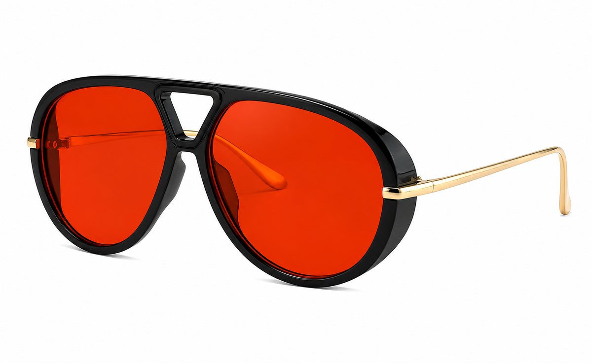 Crimson Aviator Sunglasses